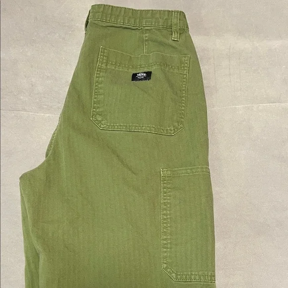 Women’s Vans Union Relaxed Green Carpenter Trousers - Picture 7 of 10